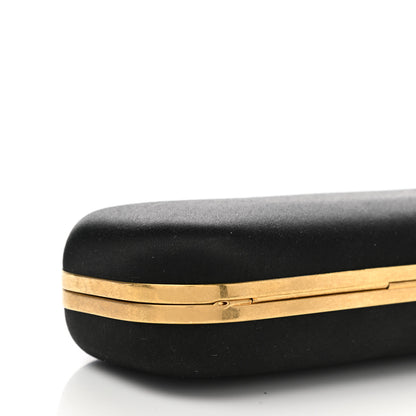 Alexander McQueen Satin Skull Knuckle Duster Box Clutch Black 11 of 13