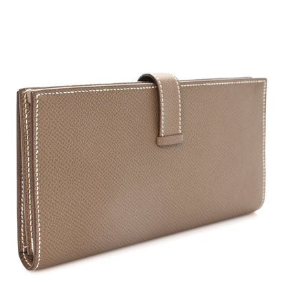 Hermes Epsom Bearn Gusset Wallet Etoupe 3 of 7