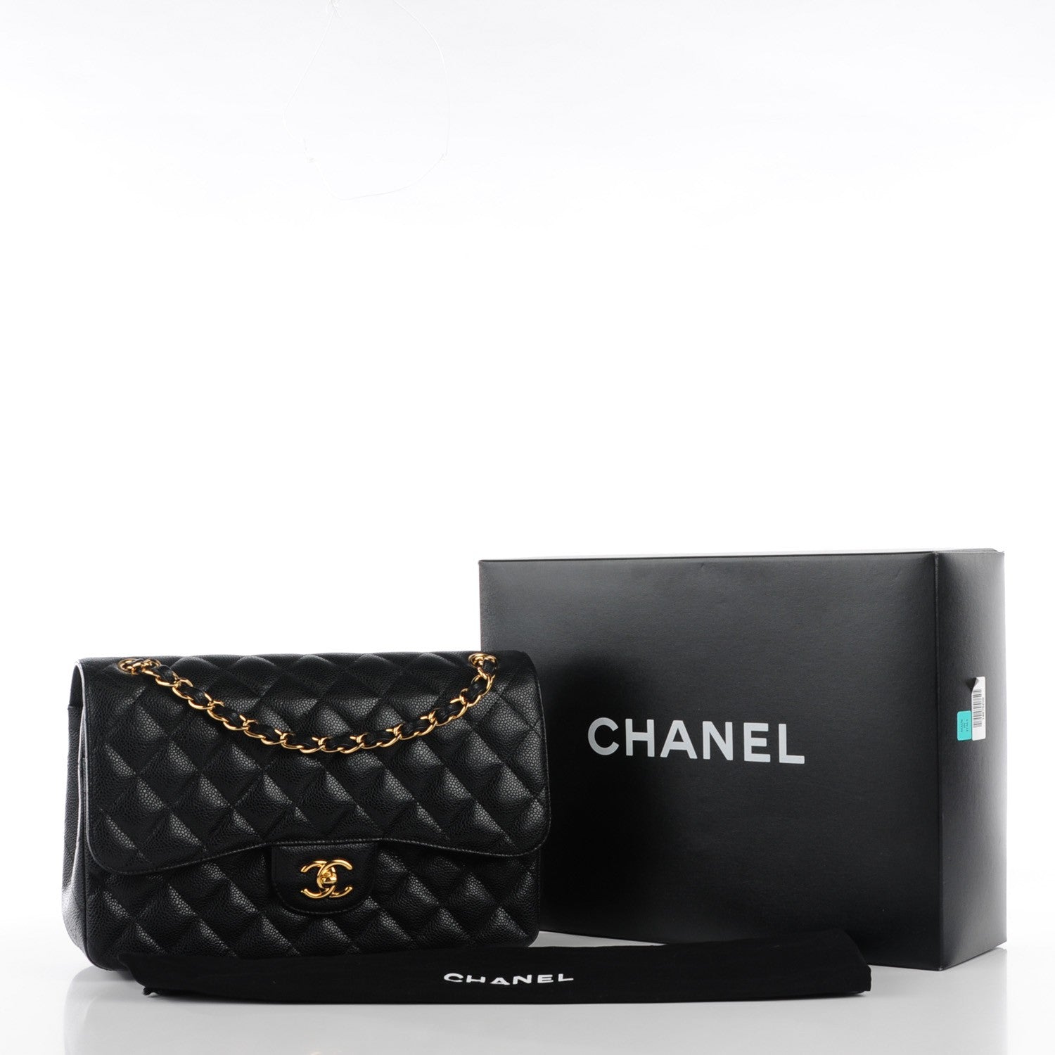Chanel Caviar Quilted Jumbo Double Flap Black 9 of 9
