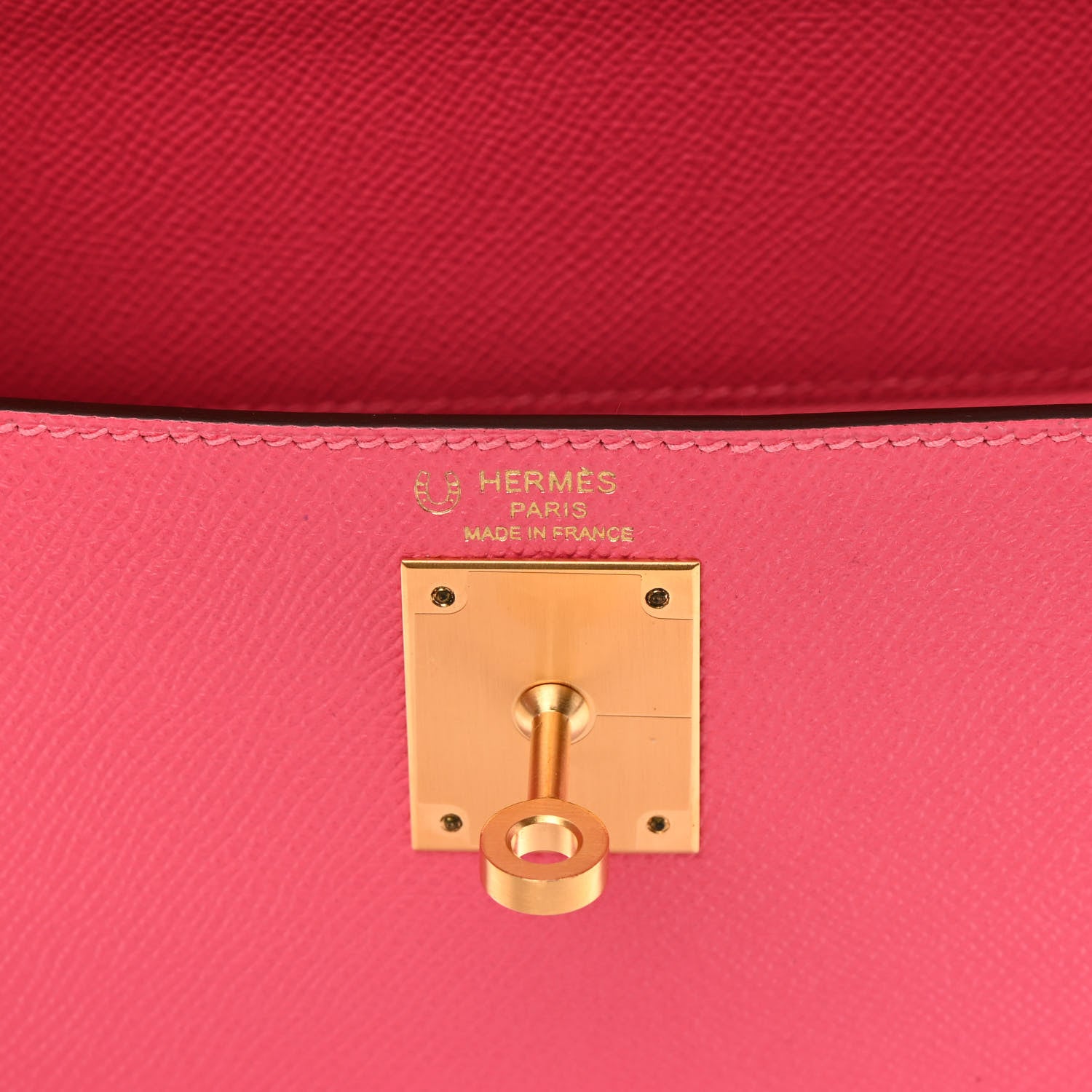 Hermes Epsom Horseshoe Kelly Sellier 28 Rose Azalee Gris Mouette 6 of 14