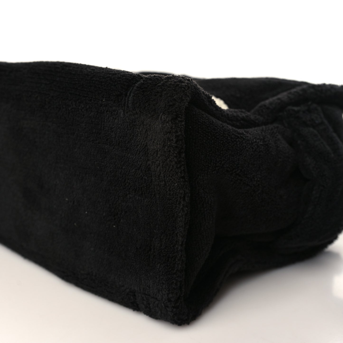 Polyester Mini Terry Tote Bag Black Nickel