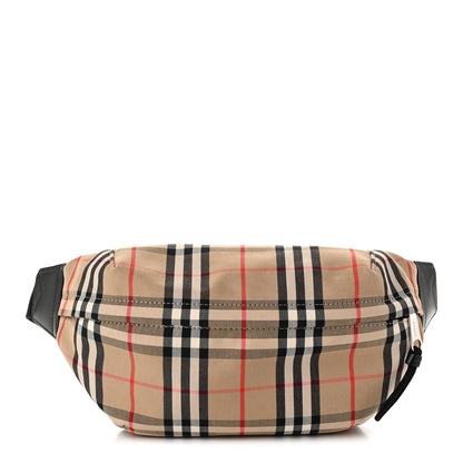 Burberry Nylon Vintage Check Medium Sonny Bum Bag  Archive Beige Black 1 of 11