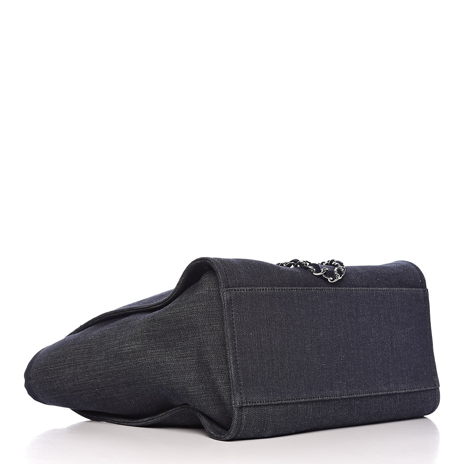 Chanel Denim Large Deauville Tote Dark Blue 4 of 9