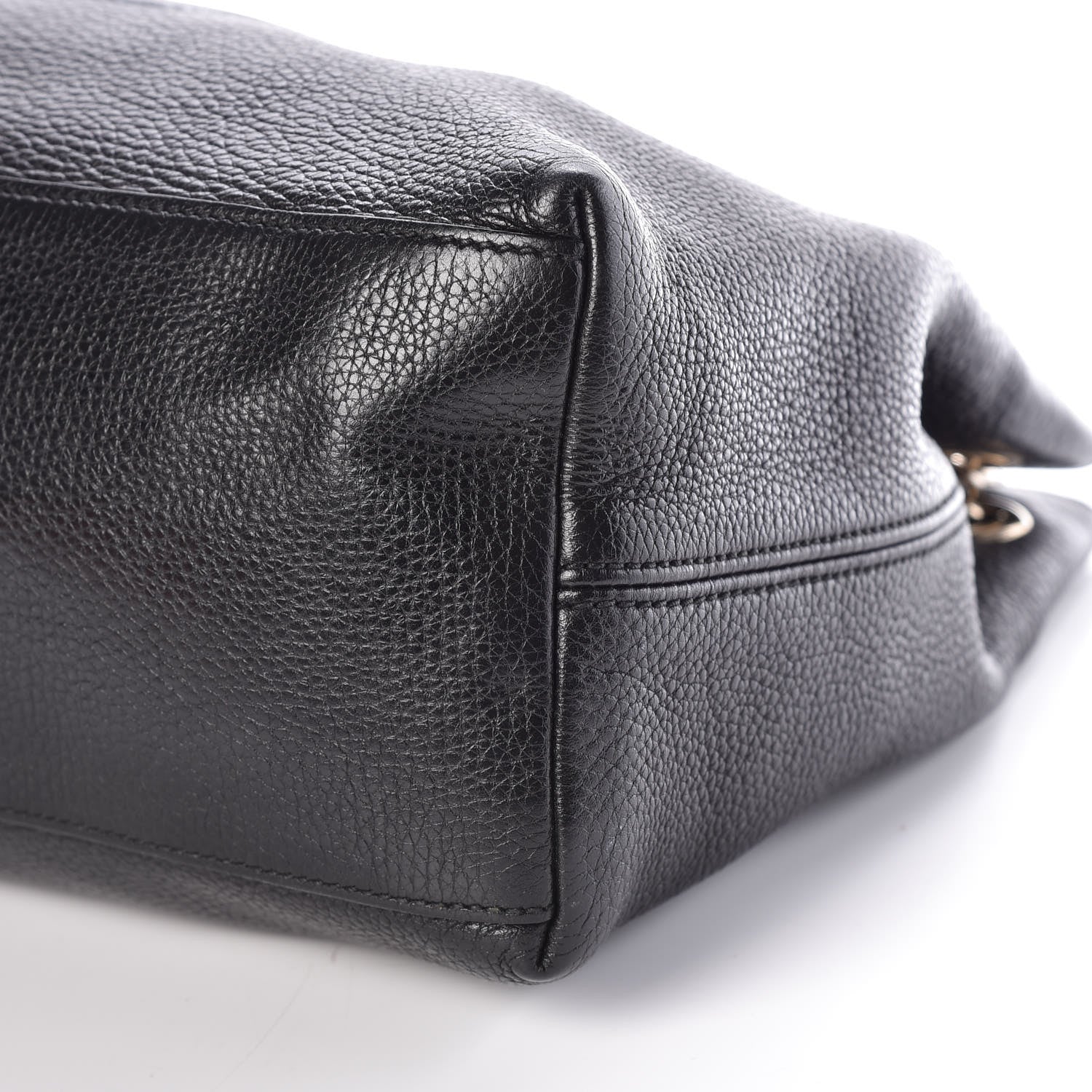 Gucci Pebbled Calfskin Medium Soho Chain Shoulder Bag Black 11 of 11
