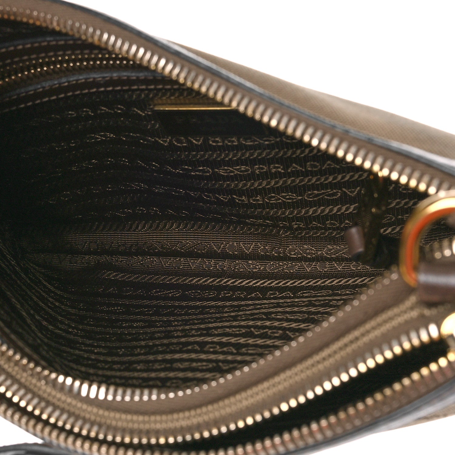Prada Jacquard Logo Flat Crossbody Bag Corda Bruciato 5 of 9