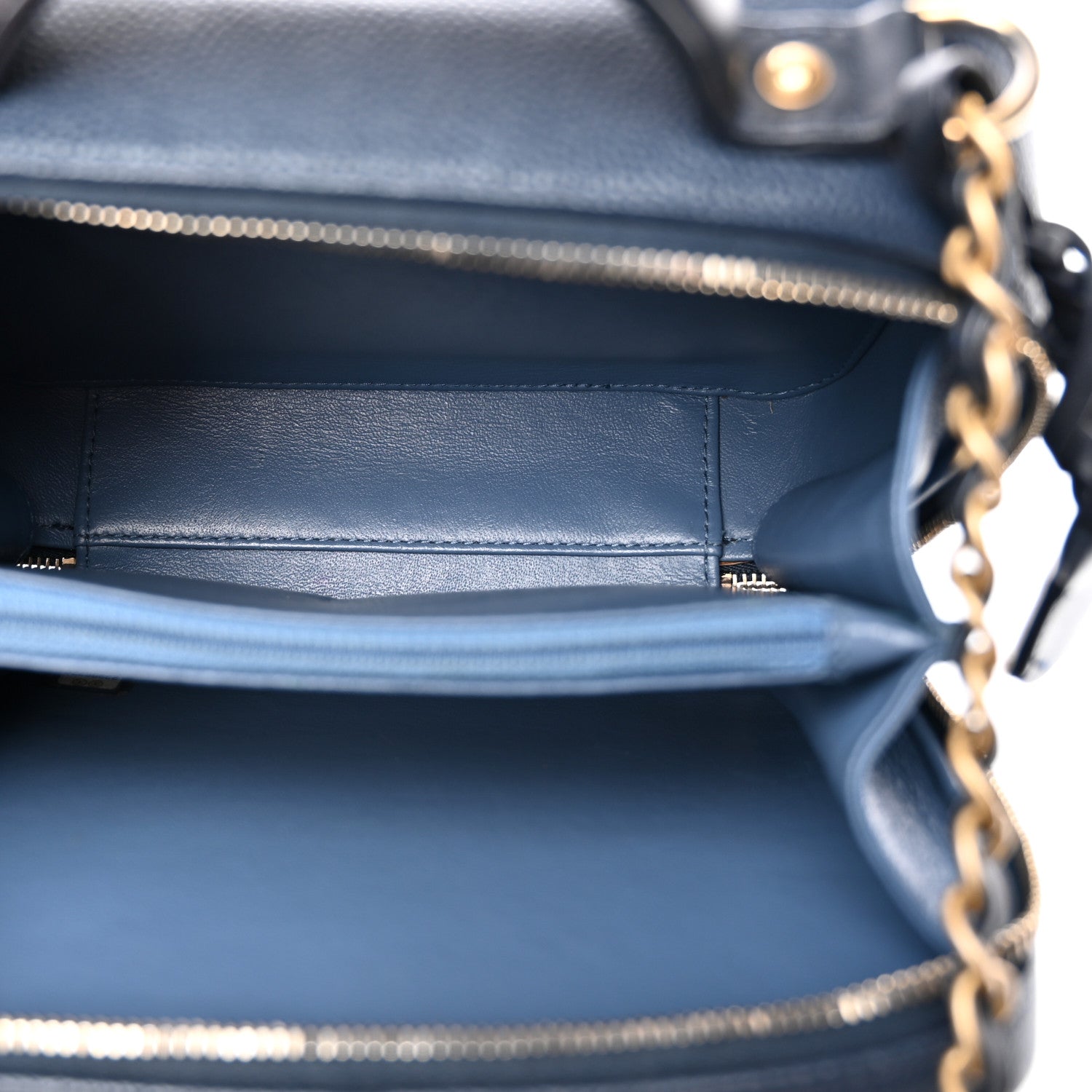 Chanel Caviar Quilted Medium CC Filigree Vanity Case Navy Black 5 of 14