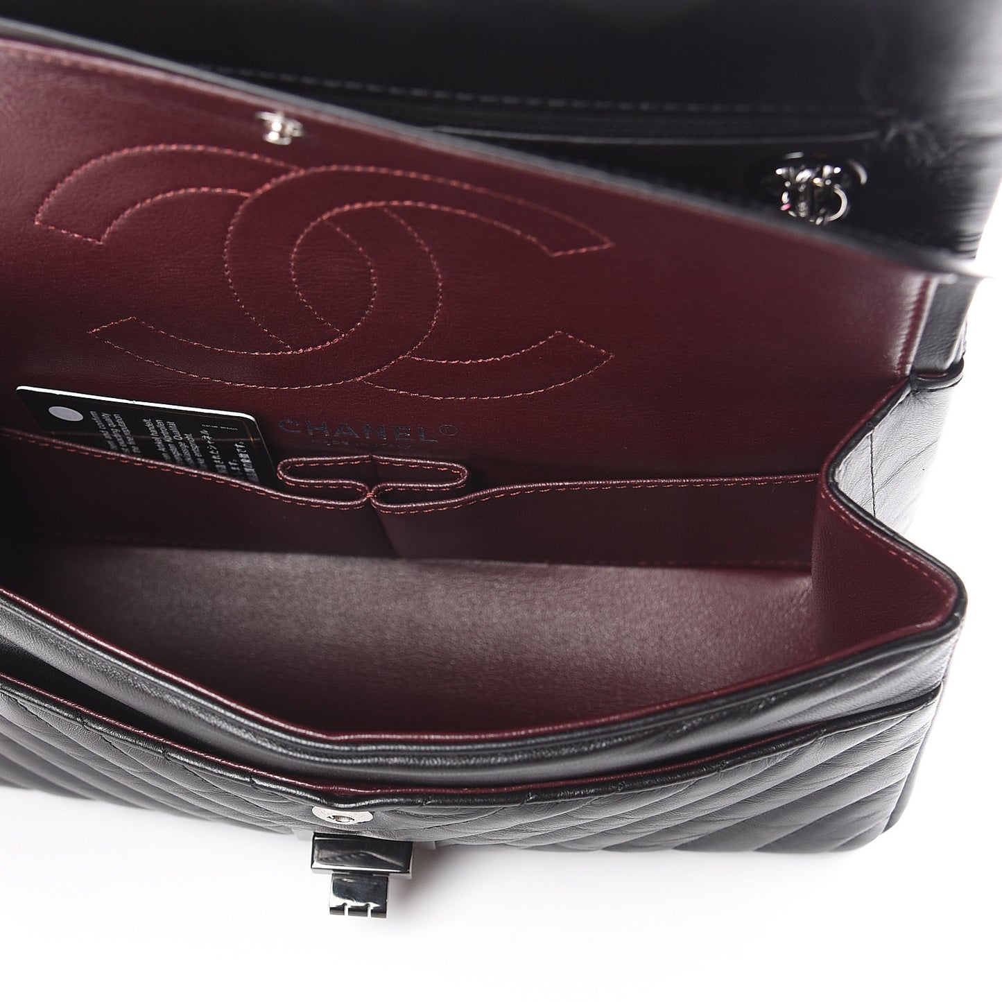 Aged Calfskin Chevron Quilted 2.55 Reissue 225 Flap So Black