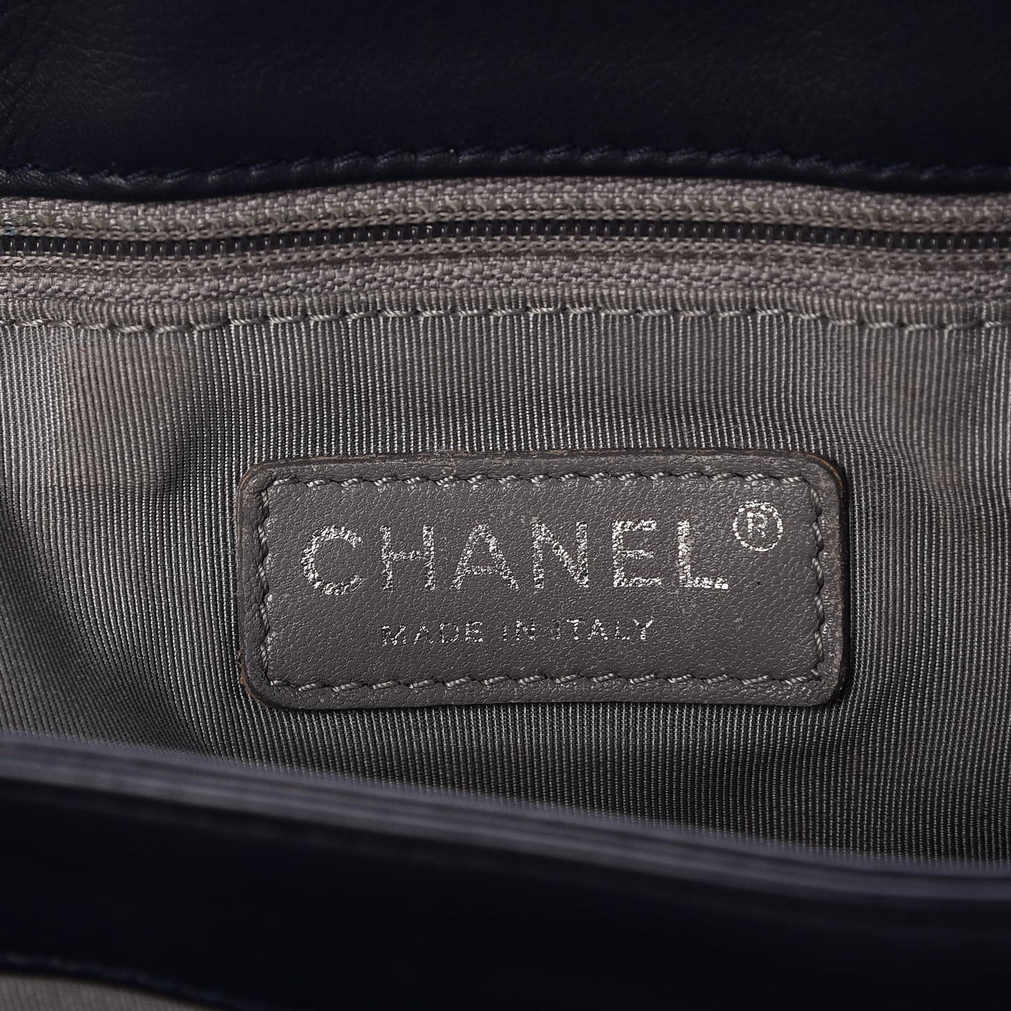 Calfskin Quilted Coco Pleats Flap Dark Navy Blue