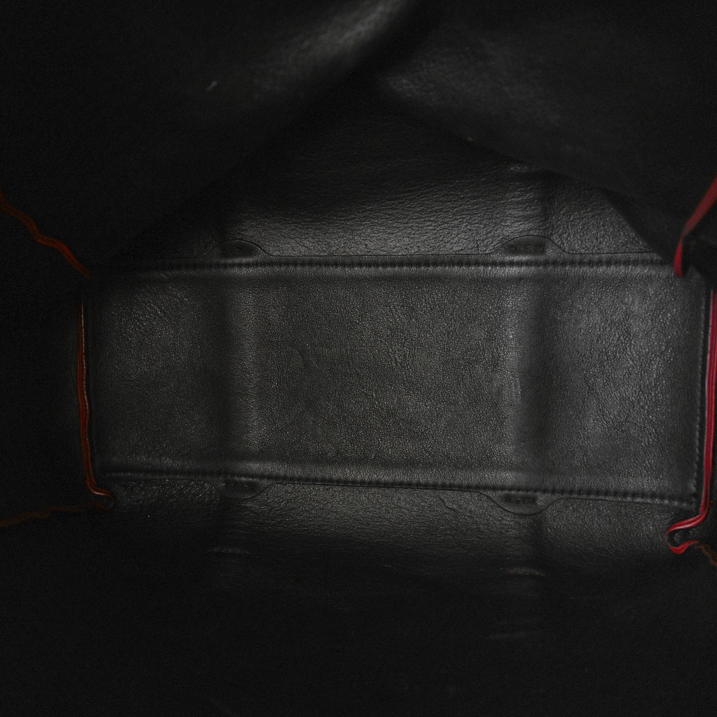 Veau Baltimore Double Sided Small Everyday Tote Rouge Vermeil Black