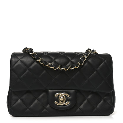Chanel Lambskin Quilted Mini Rectangular Flap Black 1 of 11