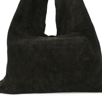 The Row Suede Bindle Bag Black 7 of 9