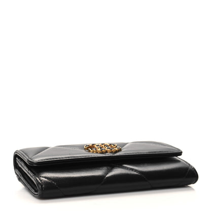 Chanel Lambskin Quilted Chanel 19 Flap Wallet Black 4 of 8