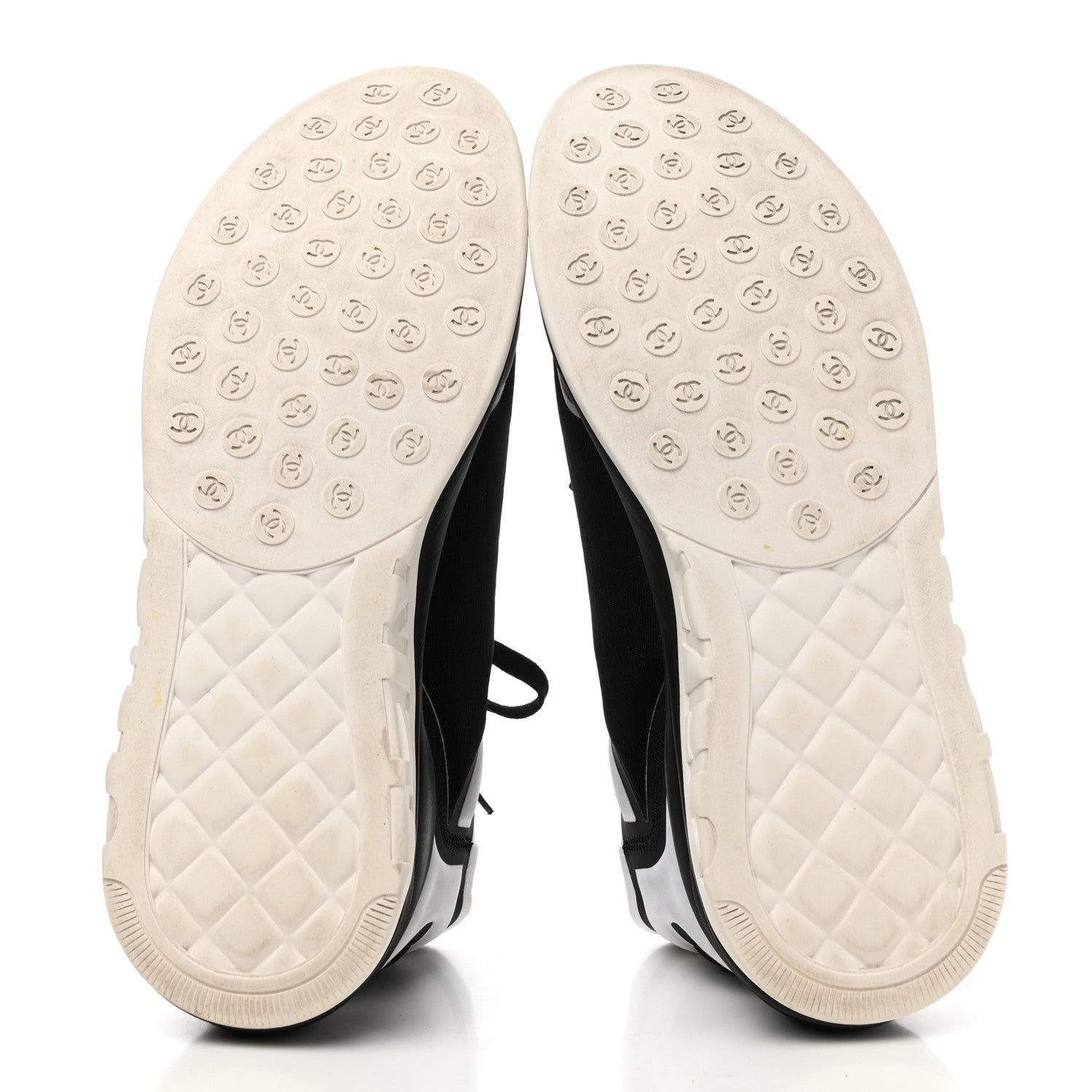 Chanel Mesh Lycra Thermoplastic Mens Sneakers 46 Black White 5 of 7