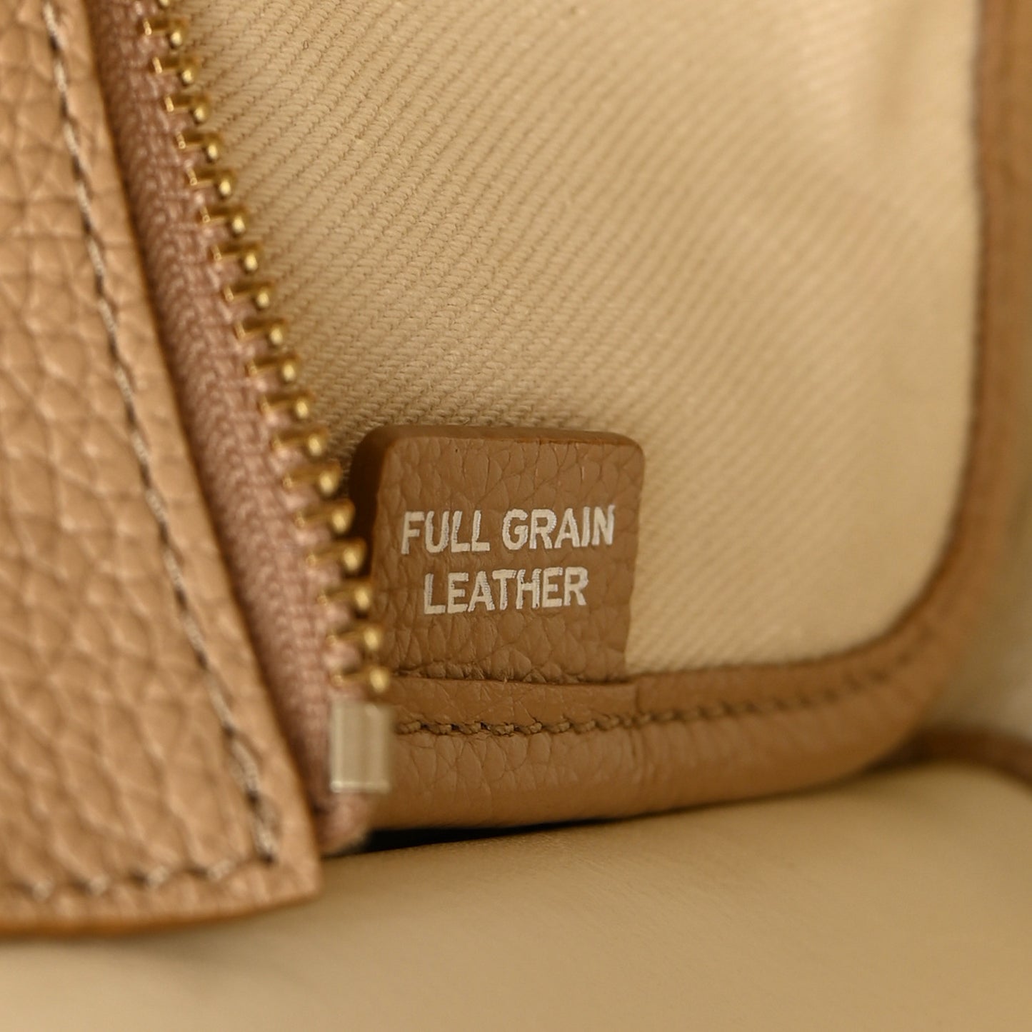 Grained Calfskin Small The Tote Bag Camel