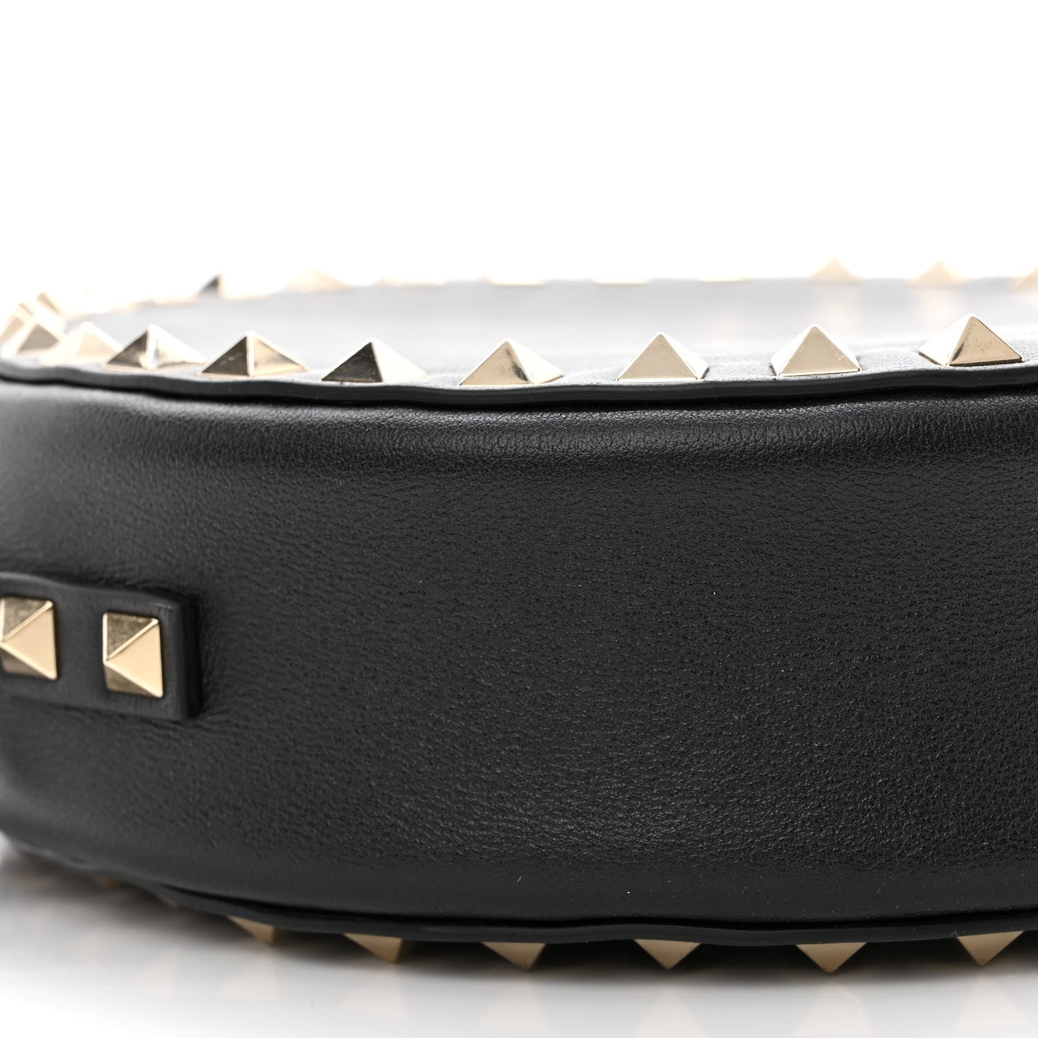 Valentino Garavani Calfskin Rockstud Round Crossbody Bag Black 8 of 10