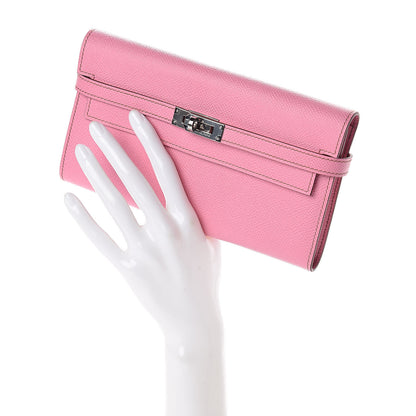 Hermes Epsom Kelly Longue Wallet 5P Pink 2 of 7