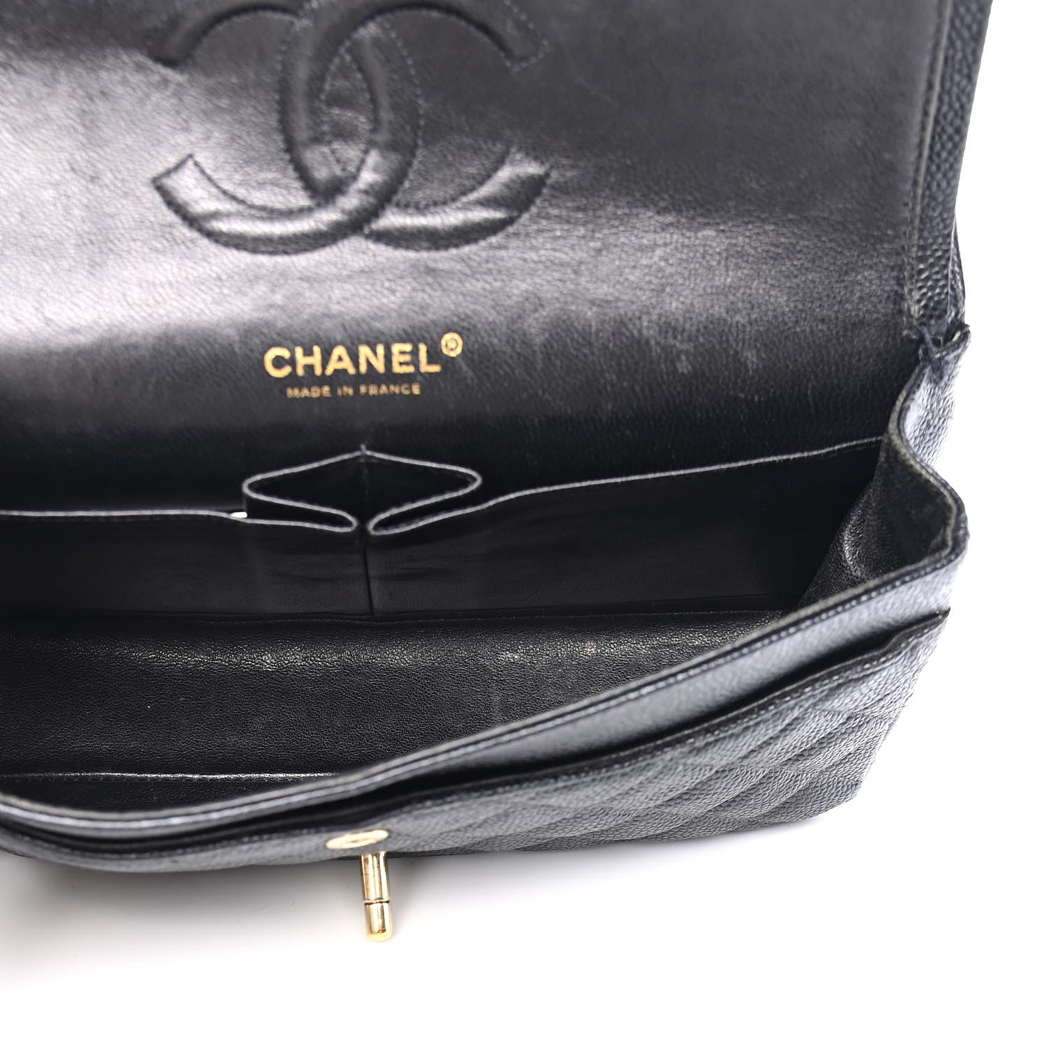 Chanel Caviar Quilted Medium Double Flap Black 5 of 9