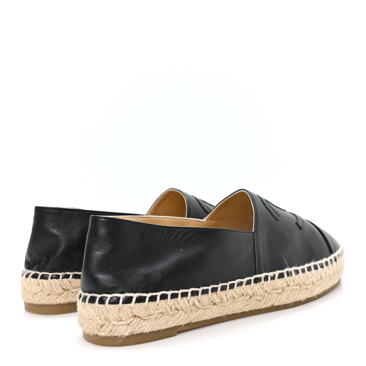 Chanel Lambskin CC Espadrilles 40 Black 5 of 9