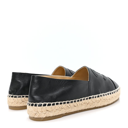 Chanel Lambskin CC Espadrilles 40 Black 5 of 9