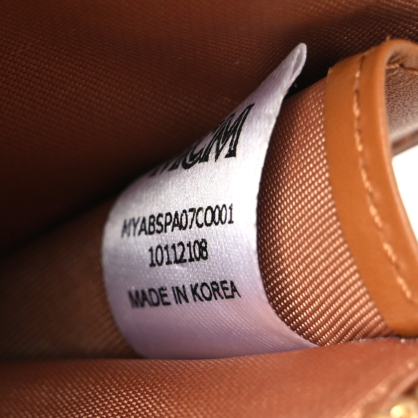 Calfskin Visetos Patricia Mini Card Holder Cognac