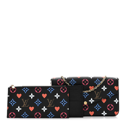 Louis Vuitton Game On Felicie Chain Wallet Black 1 of 11