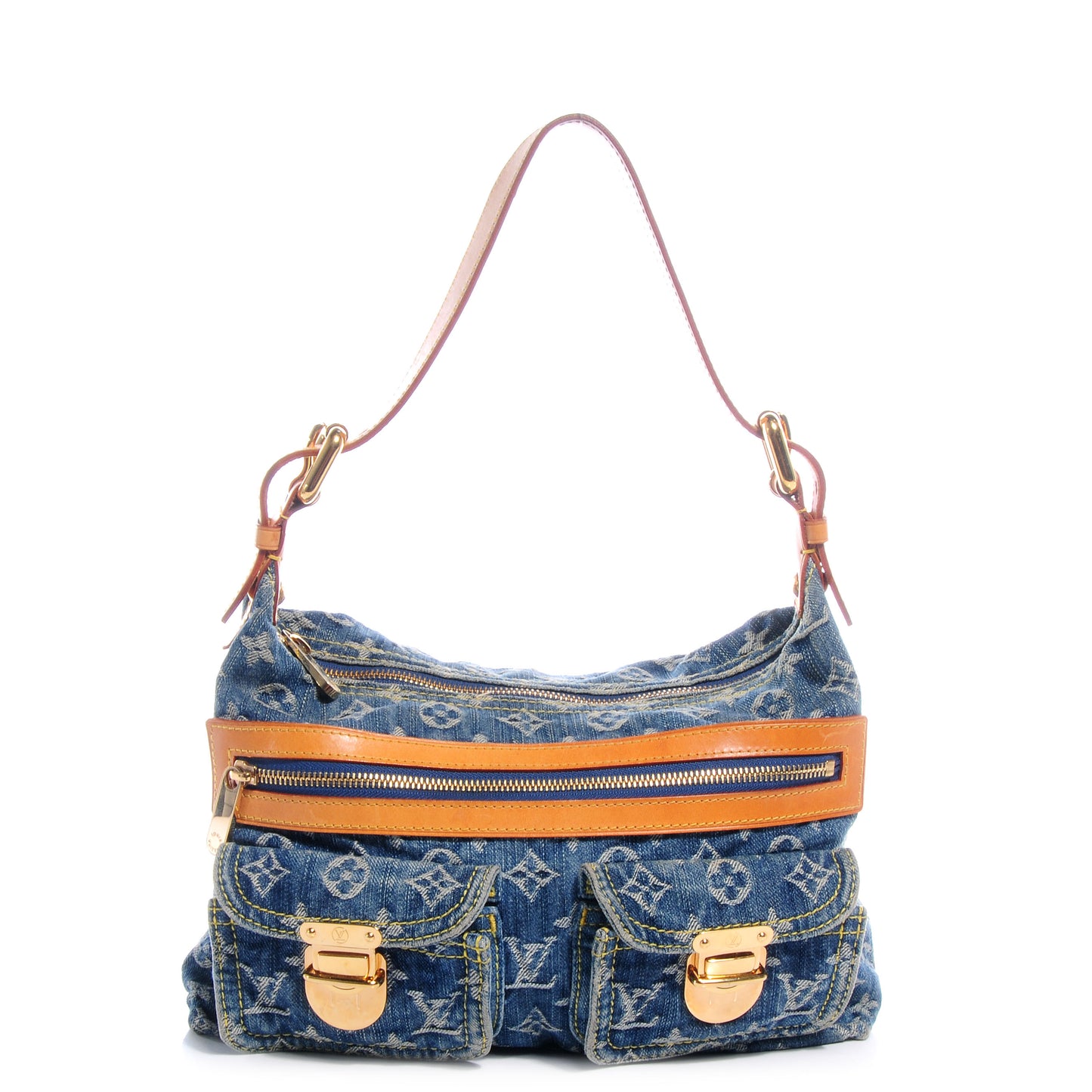 Monogram Denim Baggy PM Blue