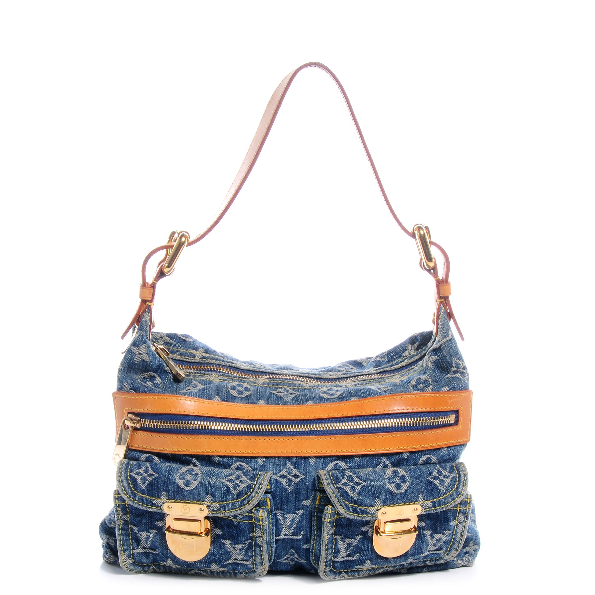 Louis Vuitton Monogram Denim Baggy PM Blue 1 of 7