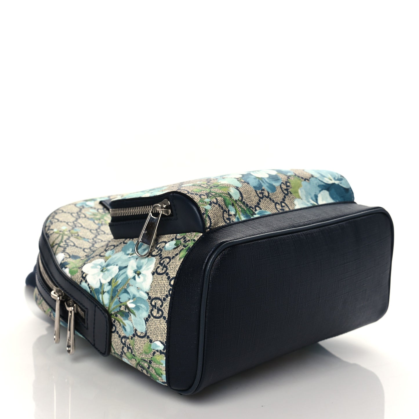 GG Supreme Monogram Blooms Small Day Backpack Blue