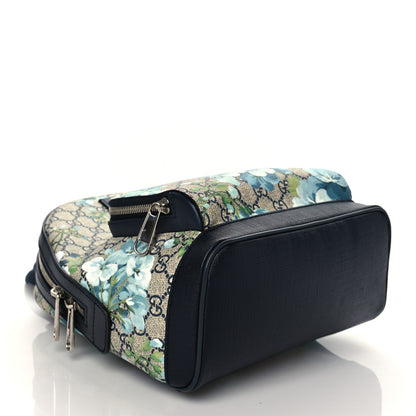 Gucci GG Supreme Monogram Blooms Small Day Backpack Blue 4 of 12