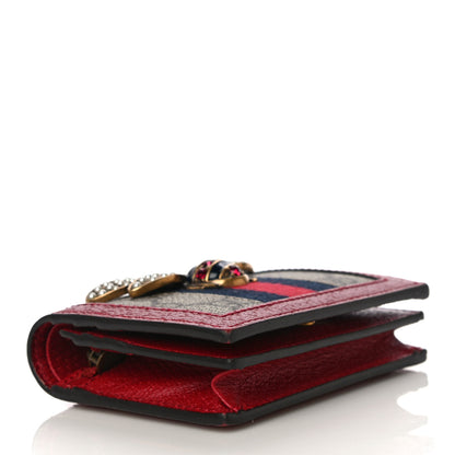 Gucci GG Supreme Monogram Queen Margaret Card Case Red 4 of 11