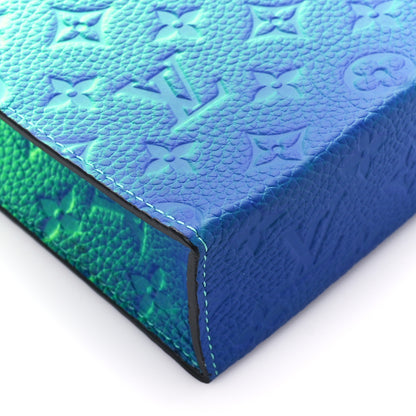 Louis Vuitton Taurillon Illusion Sac Plat XS Bleu Vert 8 of 9