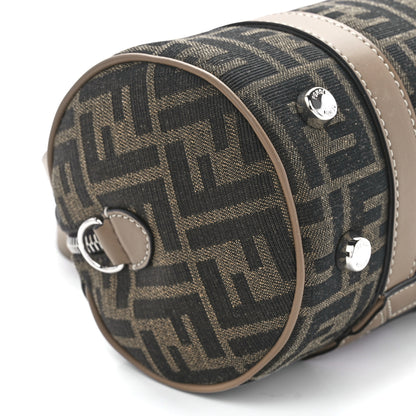 Fendi Recycled Fabric Jacquard Vitello Grace FF 1974 Mini O'Lock Bowling Bag Tobacco Moro Sand 10 of 11
