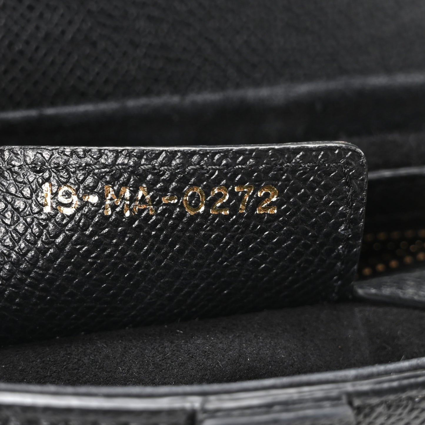 Grained Calfskin Saddle Bag Black
