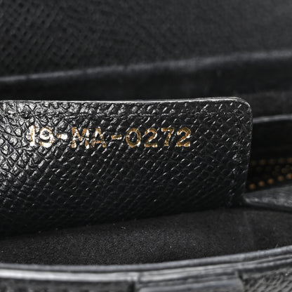 Christian Dior Grained Calfskin Saddle Bag Black 7 of 11