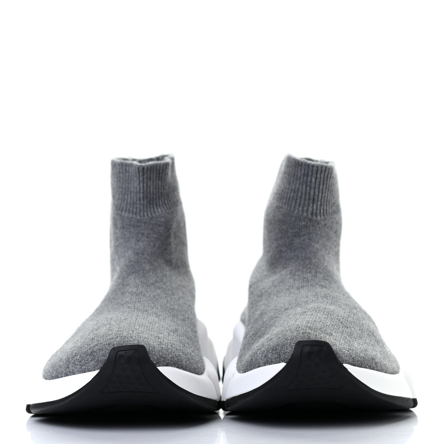 Sweatshirt Knit Bi-Color Sole Womens Speed Sneakers 38 Grey White Black