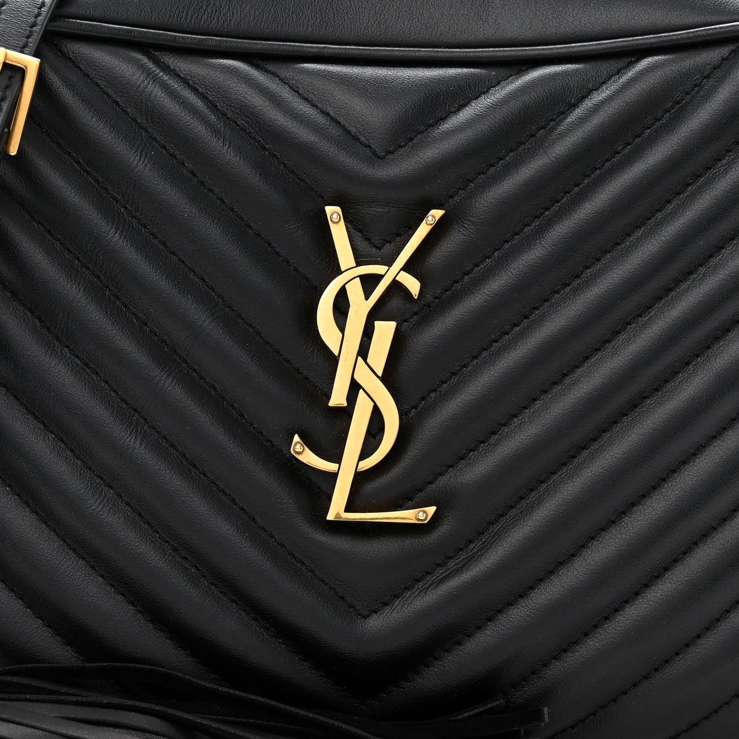 Calfskin Matelasse Monogram Lou Camera Bag Black