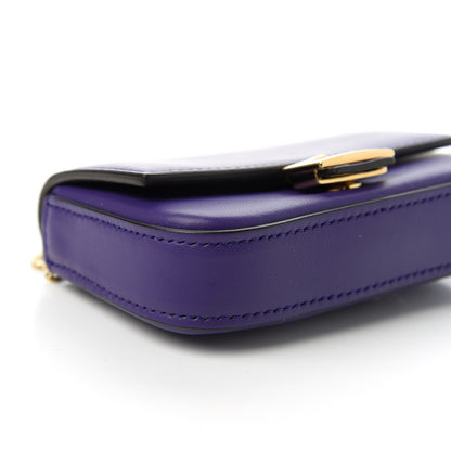 Fendi Vitello Century Opaco Nano Baguette Belt Charm Purple Rain 6 of 11