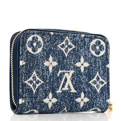 Louis Vuitton LOUIS VUITTON Denim Monogram Jacquard Zippy Coin Purse Bleu 3 of 6