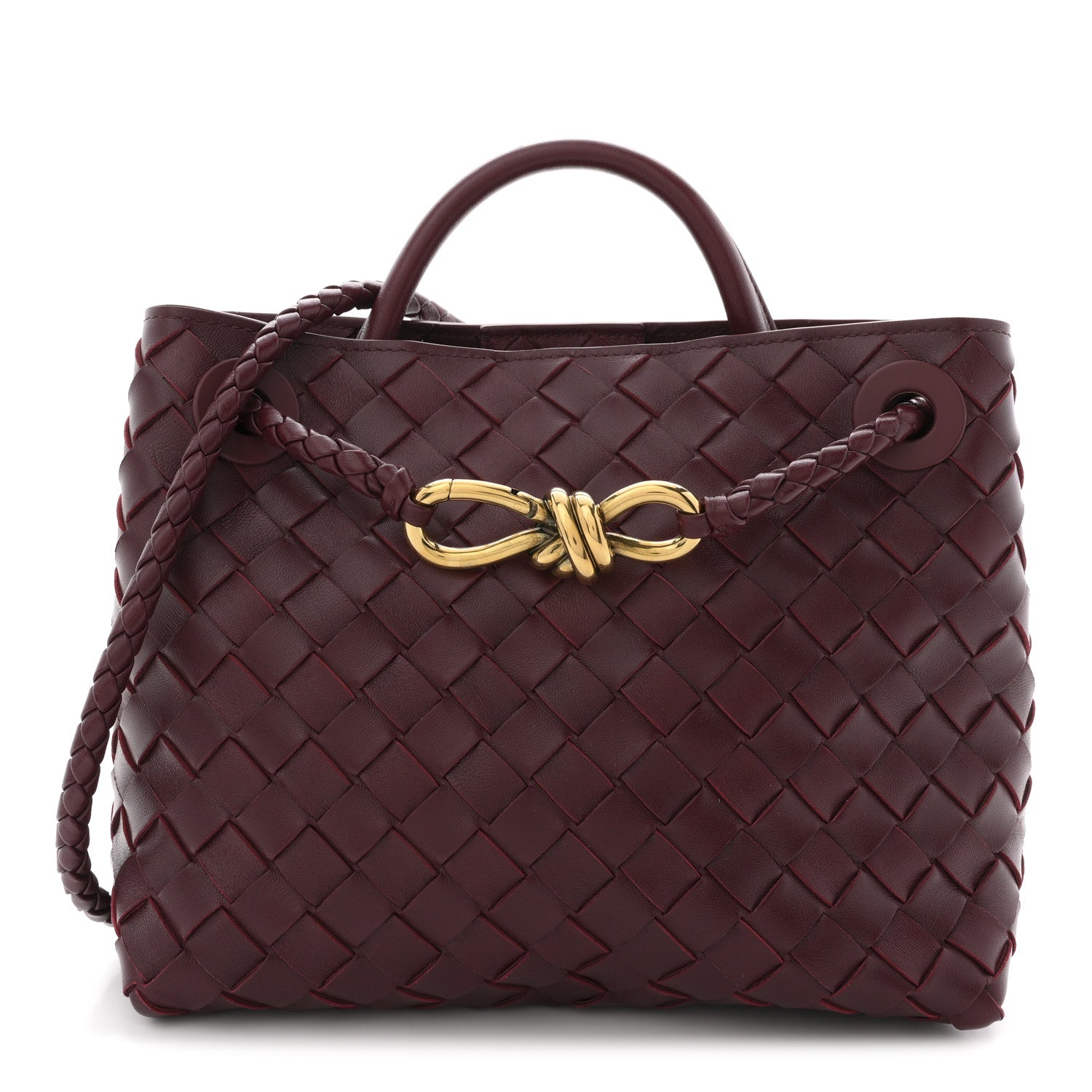 Bottega Veneta Nappa Intrecciato Small Andiamo Shoulder Bag Barolo 1 of 8