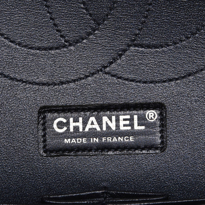 Chanel Metallic Lambskin Quilted Jumbo Double Flap Navy 6 of 8