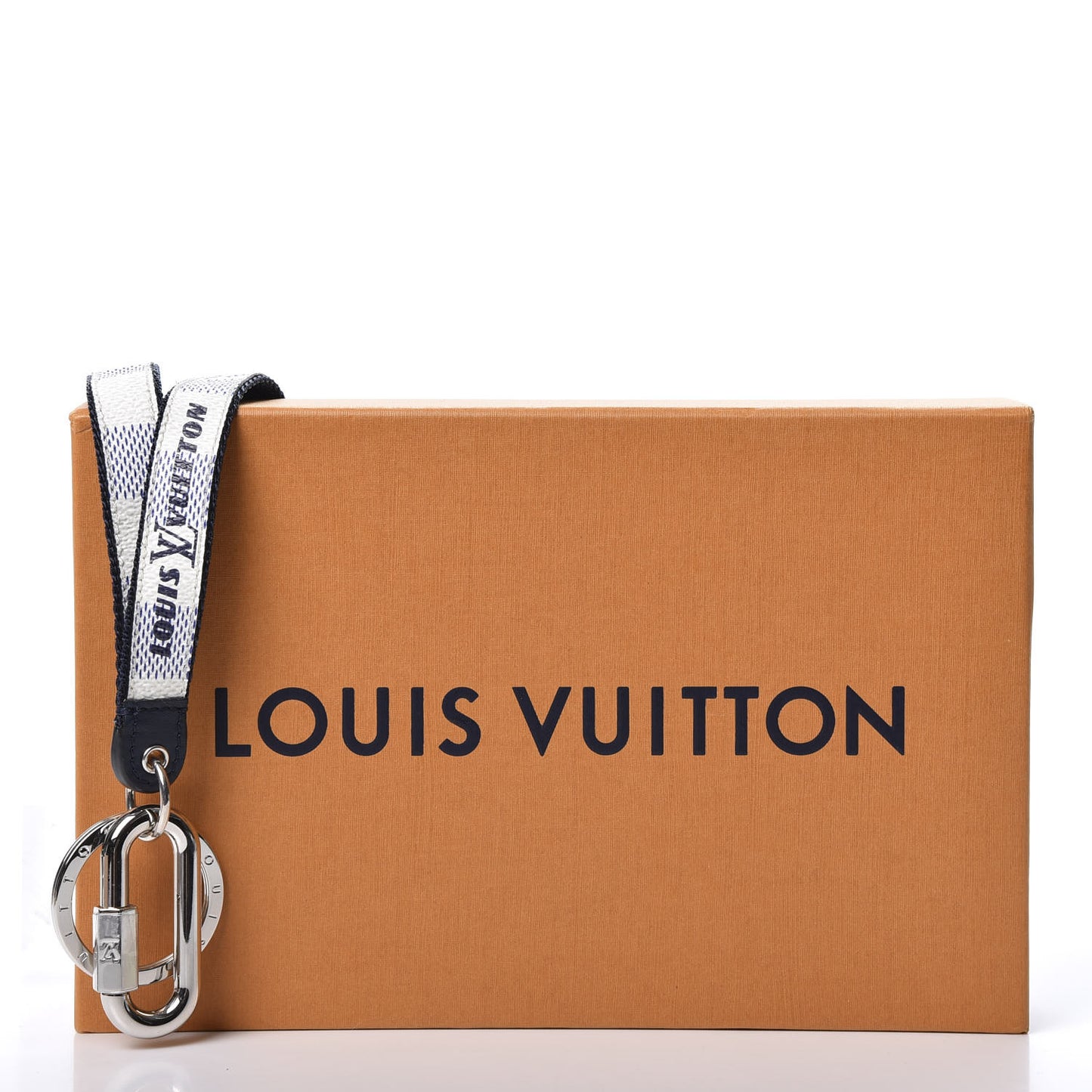 Damier Coastline Lanyard Key Holder White