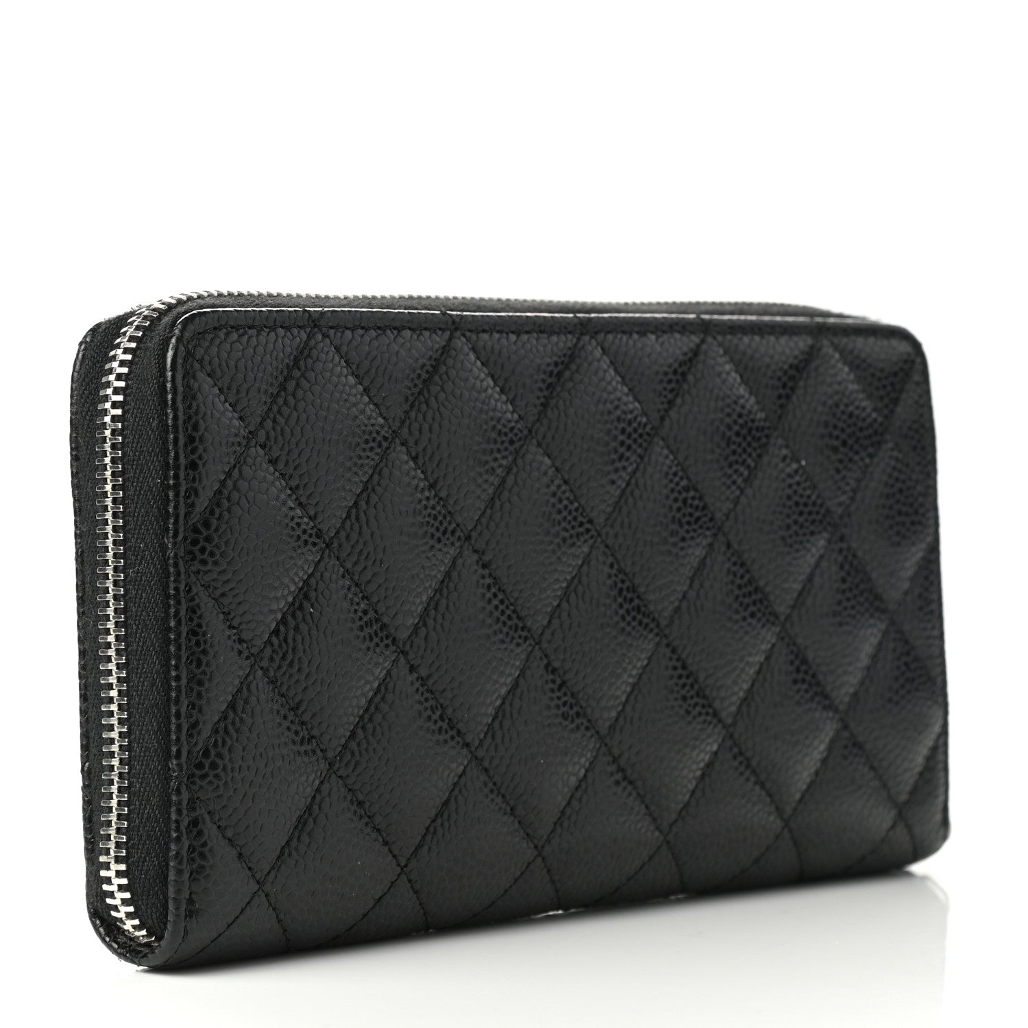 Chanel Caviar Quilted Large Gusset Zip Around Wallet Black 3 of 9