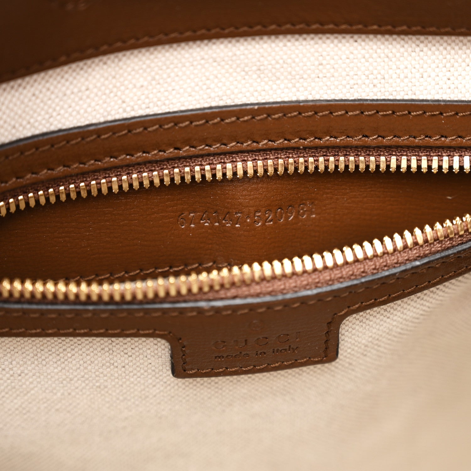 Gucci GG Supreme Monogram Azalea Calfskin Retro Interlocking G Buckle Backpack Beige Ebony Brown Sugar 6 of 9