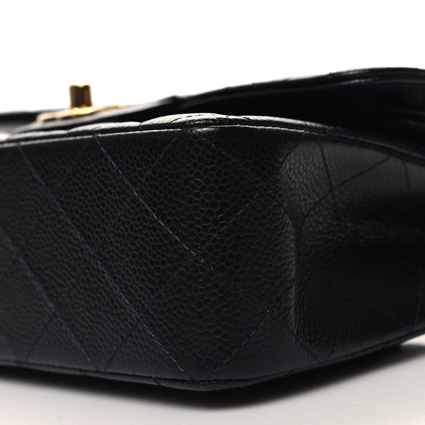 Caviar Quilted Small Double Flap Black