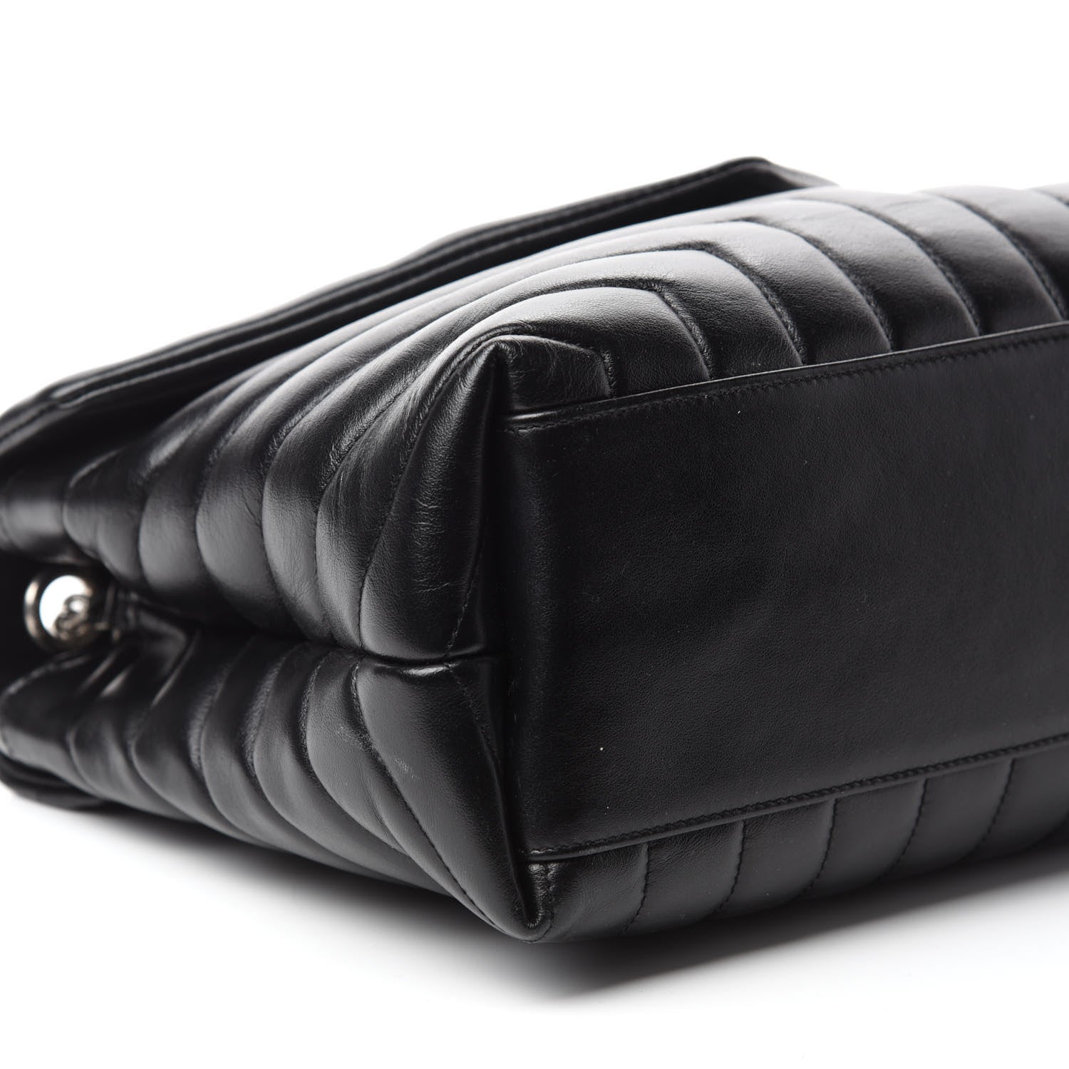 Saint Laurent Calfskin Y Quilted Monogram Medium Loulou Chain Satchel Black 6 of 11