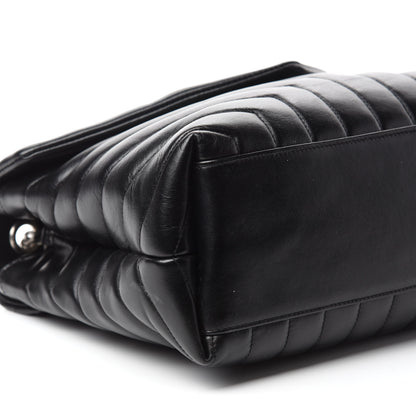 Saint Laurent Calfskin Y Quilted Monogram Medium Loulou Chain Satchel Black 6 of 11