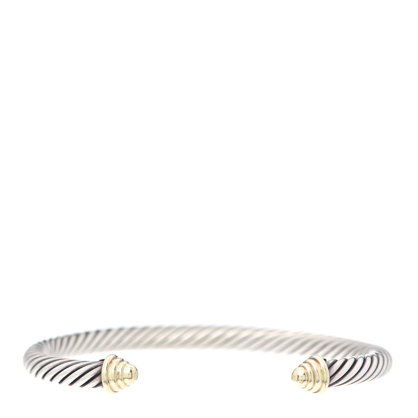 Sterling Silver 14K Yellow Gold 5mm Cable Classics Bracelet