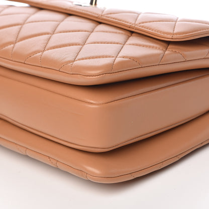 Chanel Lambskin Quilted Medium Trendy CC Flap Dual Handle Bag Beige 9 of 11