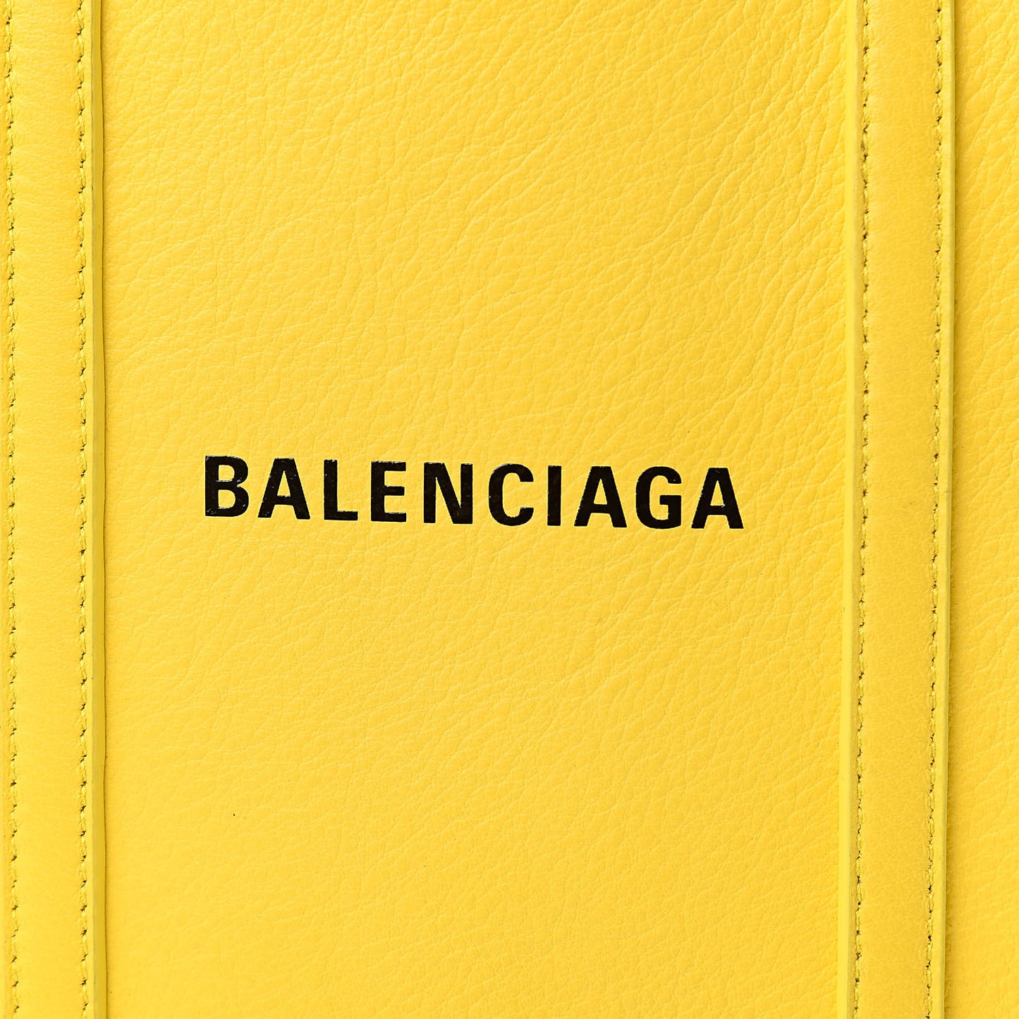 Smooth Calfskin Logo XXS Everyday Tote Jaune Soleil Black