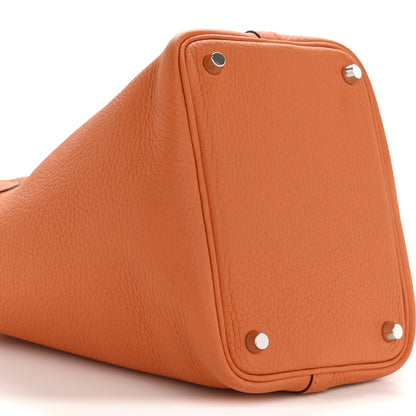 Hermes Taurillon Clemence Picotin Lock 18 PM Orange 9 of 10